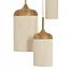 Light en Living Hanglamp 3L Ø35x32 cm DANIALO hout print naturel+touw crème