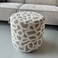 Light en Living Poef Ø40x44 cm DAVONTE taupe+beige