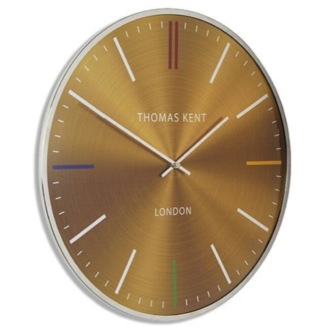 Thomas Kent Thomas Kent Klok Oyster Amber/Zilver Ø 65 cm - Grote wandklok
