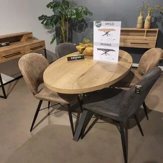 WoonMax Eettafel Vaiana Lamulux  uitschuifbaar ovaal  - Diverse kleuren en 4 afmetingen