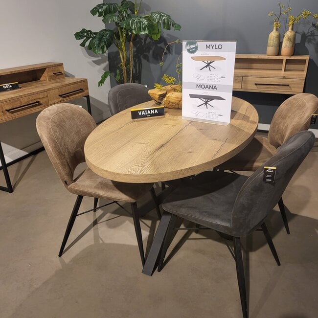 WoonMax Eettafel Vaiana Lamulux Uitschuifbaar - Ovaal Design in Diverse Kleuren en Afmetingen