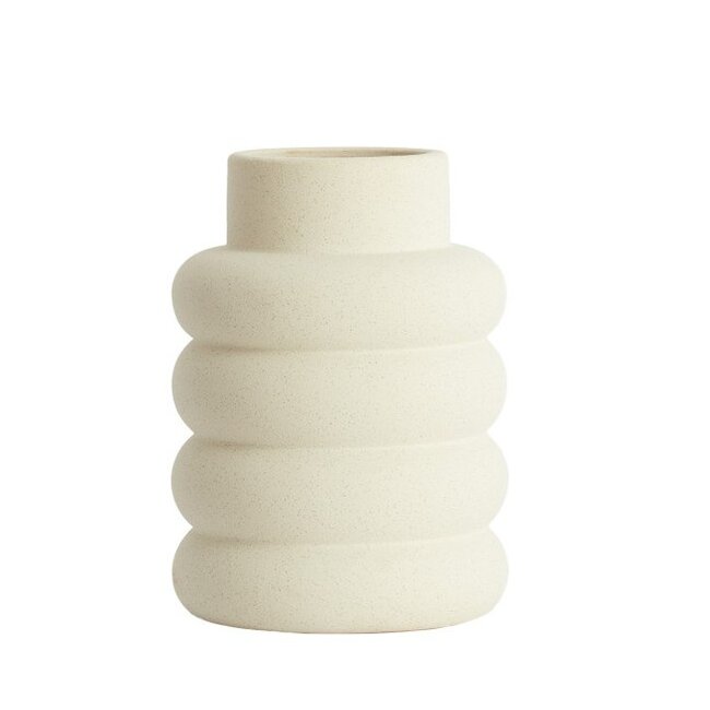 Light en Living Vaas deco Ø23X32,5 cm TRIORA keramiek mat creme