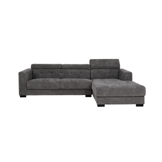 Tower Living Bank Brighton - 3 zits + Chaise Longue Rechts - licht grijs 19