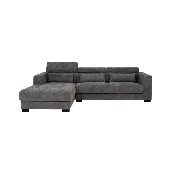Tower Living Bank Brighton - 3 zits + Chaise Longue Links - Licht grijs 19