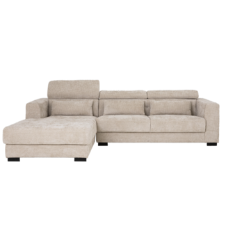Tower Living Bank Brighton - 3 zits + Chaise Longue Links - Ivory 15