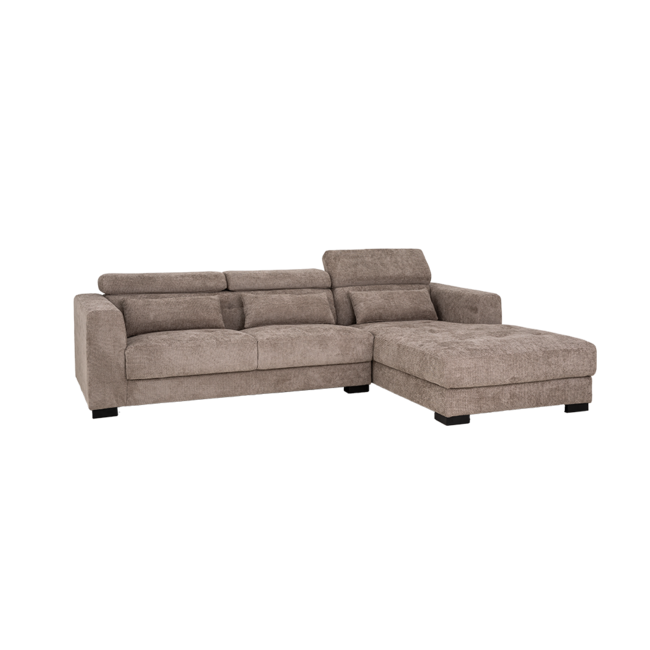 Tower Living Bank Brighton - 3 zits + Chaise Longue Rechts - Taupe 17