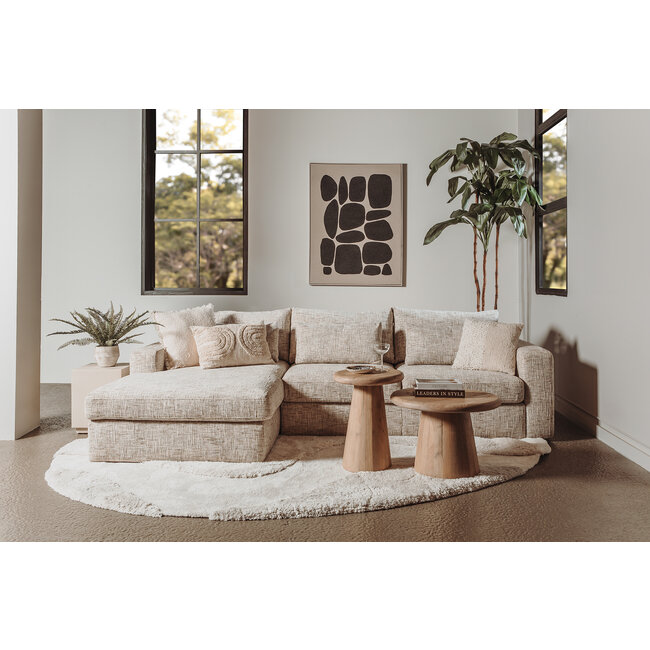 Tower Living Asti Bijzettafel rond naturel 60 cm