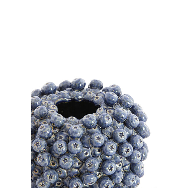 Light en Living Vaas deco Ø20X22,5 cm BERRIES keramiek donkerblauw