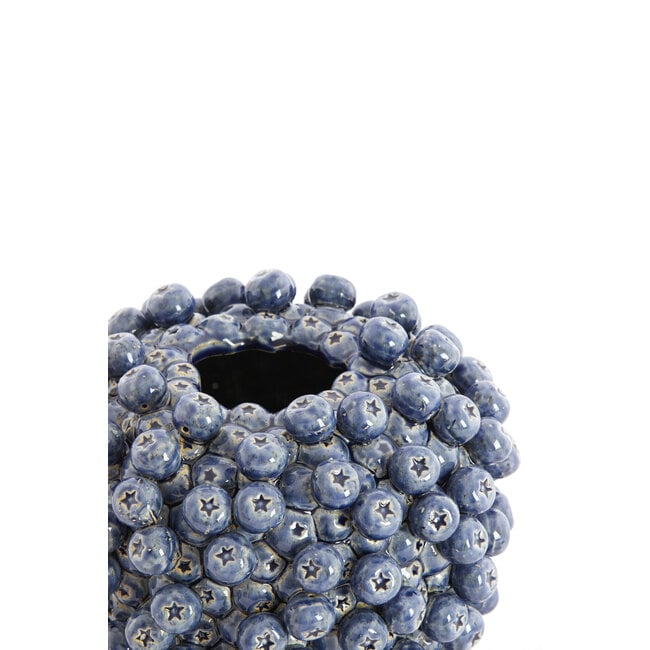 Light en Living Vaas deco Ø15X17,5 cm BERRIES keramiek donkerblauw