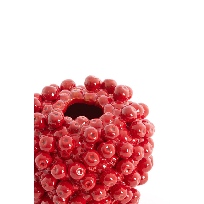 Light en Living Vaas deco Ø20X22,5 cm BERRIES keramiek rood