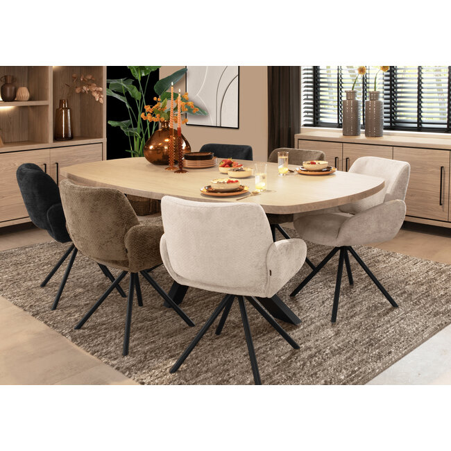 WoonMax Eettafel Deens ovaal Costa - 8 afmetingen - Diverse kleuren