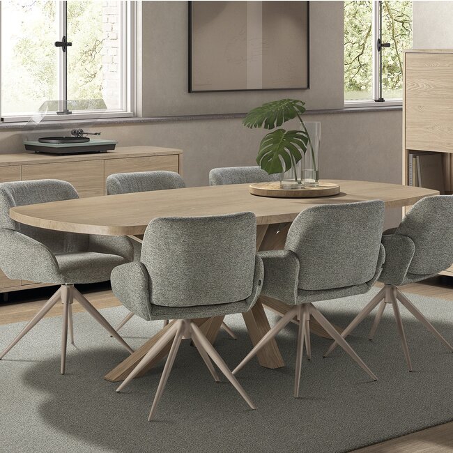 WoonMax Eettafel Deens ovaal Costa - 8 afmetingen - Diverse kleuren