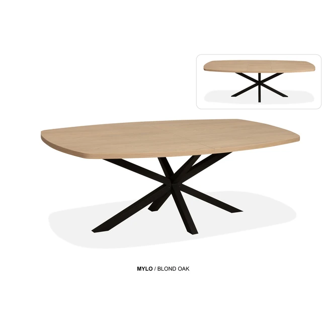 WoonMax Eettafel Mylo Deens Ovaal Lamulux  uitschuifbaar  - Diverse kleuren en 5 afmetingen