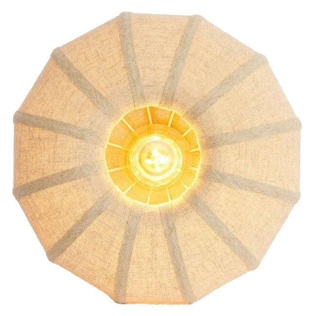 Light en Living Plafondlamp ZOSIA Ø40x21,5 cm Linnen Naturel – Light & Living