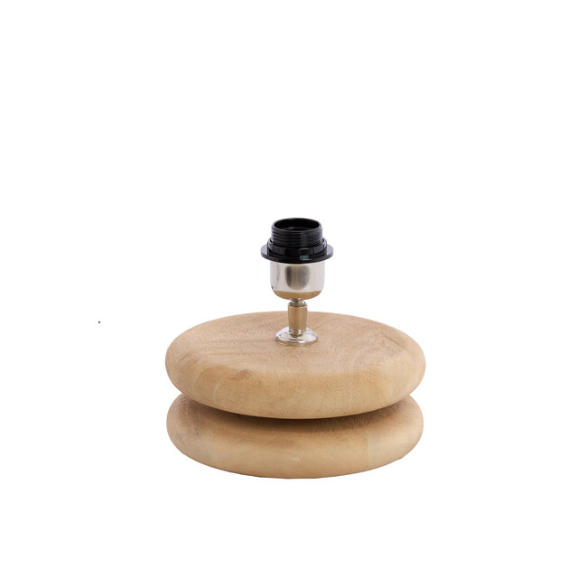 Light en Living Lampvoet EBOLI Ø20x9 cm Hout Mat Naturel – Light & Living