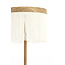 Light en Living Tafellamp DINY LED Ø17x35 cm – Houtprint met Crème Franje | Light & Living