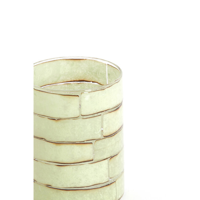 Light en Living Theelicht DRONERI Ø10x13 cm – Glas Helder + Mintgroen | Light & Living