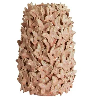 Light en Living Vaas deco Ø23x36,5 cm MARIPOSA keramiek roze