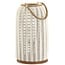 Light en Living Windlicht YLINA Ø26x47 cm – Linnen Naturel & Hout