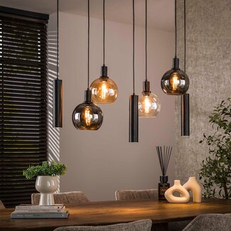 WoonStijl Hanglamp 4+3L Sfera tricolore