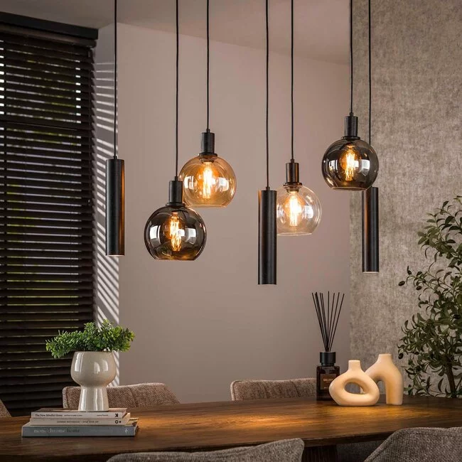 WoonStijl Hanglamp 4+3L Sfera tricolore