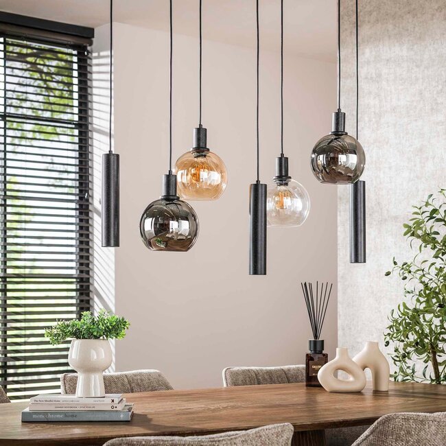 WoonStijl Hanglamp 4+3L Sfera tricolore