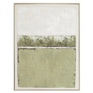 Light en Living Wandornament 60x3,5x80 cm MAREYA olijfgroen+crème