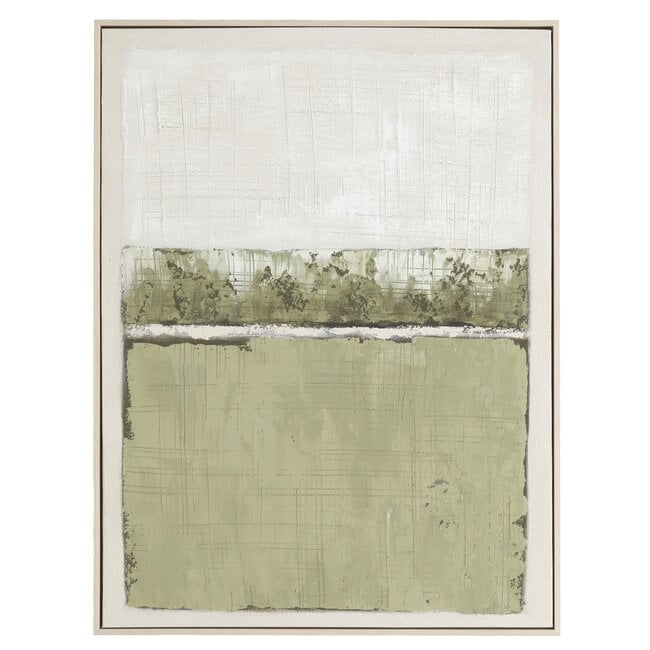 Light en Living Wandornament 60x3,5x80 cm MAREYA olijfgroen+crème