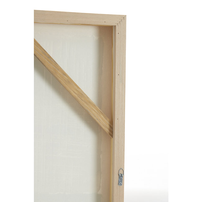 Light en Living Wandornament 60x3,5x80 cm MAREYA olijfgroen+crème
