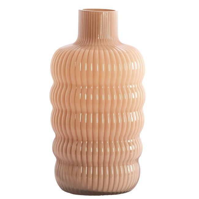 Light en Living Vaas Ø15,5x30 cm LUNETTE glas caramel