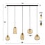 WoonStijl Hanglamp 5L Stripe glas horizontaal