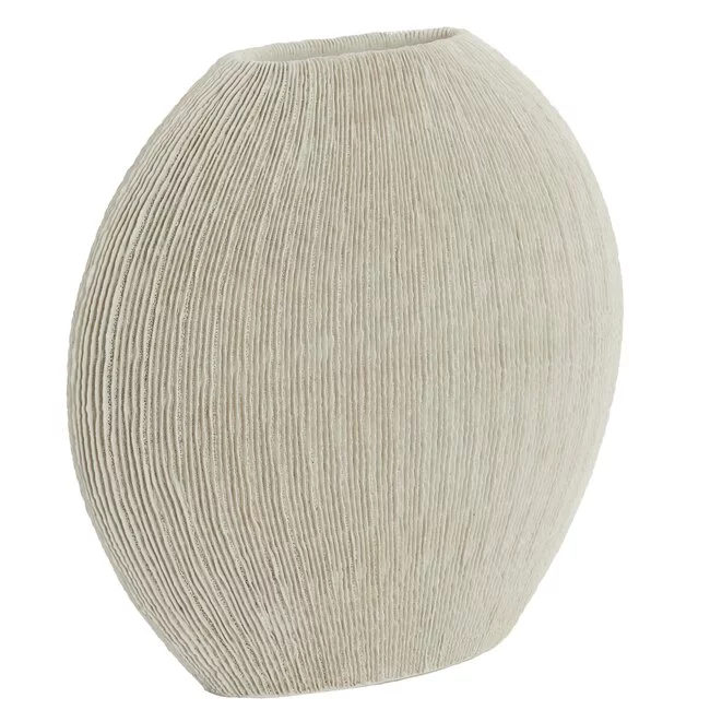 Light en Living Vaas deco 50x15x50 cm BUBIO creme
