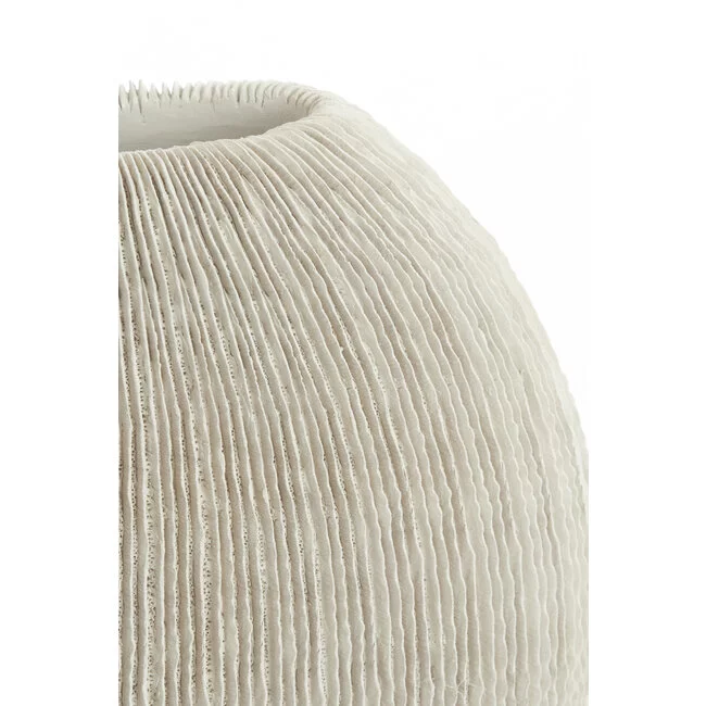 Light en Living Vaas deco 41x13x39,5 cm BUBIO crème