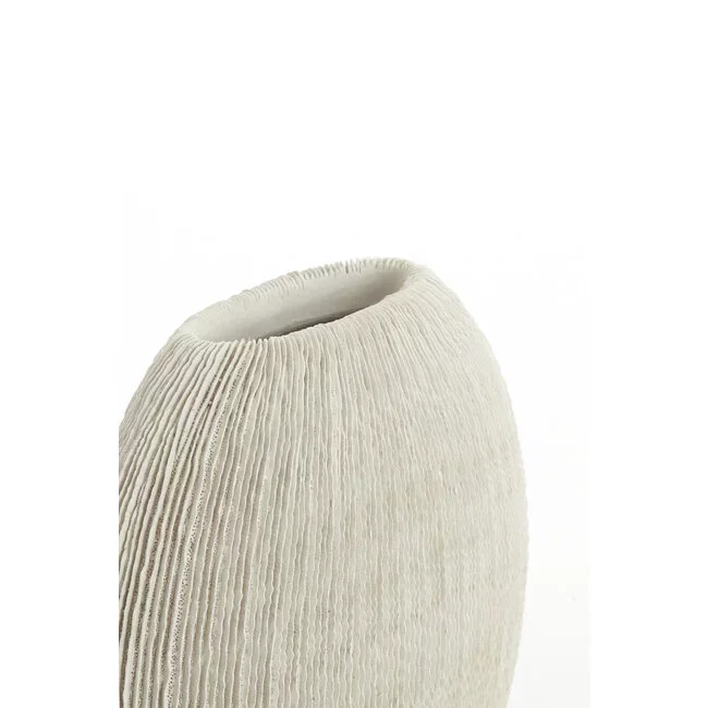 Light en Living Vaas deco 41x13x39,5 cm BUBIO crème