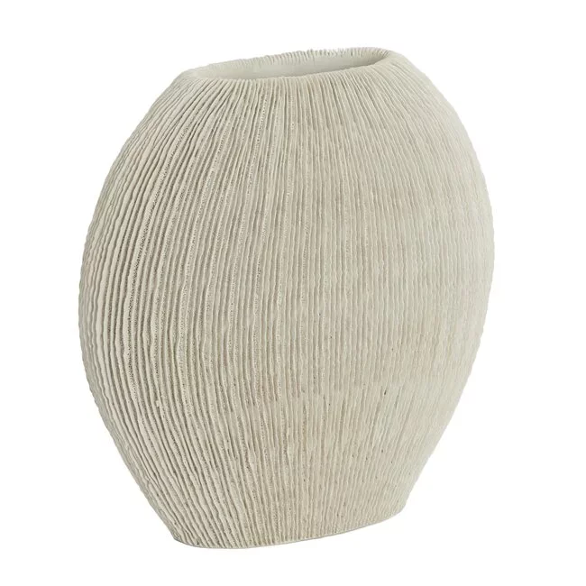 Light en Living Vaas deco 41x13x39,5 cm BUBIO crème