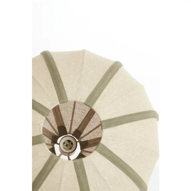 Light en Living Hanglamp Ø40x30 cm ESMIRIA naturel+olijfgroen