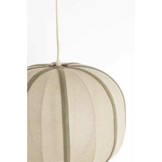 Light en Living Hanglamp Ø40x30 cm ESMIRIA naturel+olijfgroen