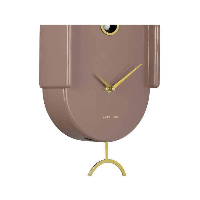 Karlsson Wandklok Tweet mocca bruin