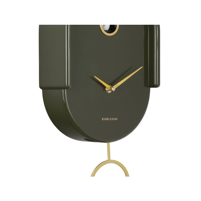 Karlsson Wandklok Tweet luxury groen