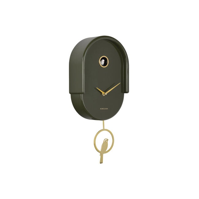 Karlsson Wandklok Tweet luxury groen