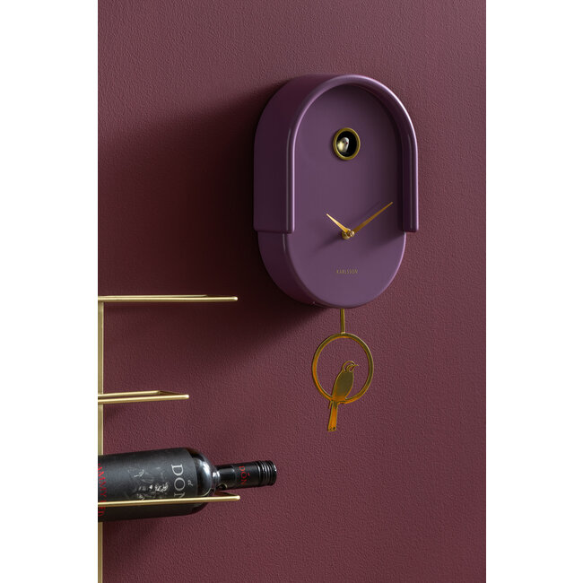 Karlsson Wandklok Tweet mauve