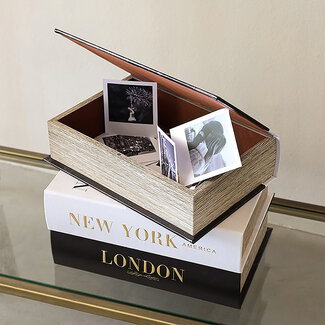 Countryfield Opbergbox Book New York, Paris, Londen set van 3