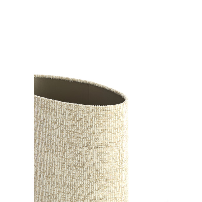 Light en Living Kap ovaal recht smal hoog 30-15-25 cm RIF  zand