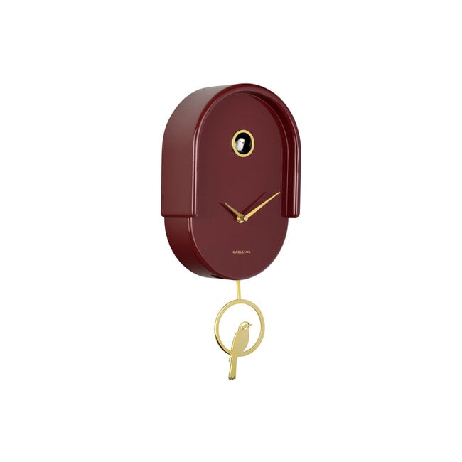 Karlsson Wandklok Tweet burgundy