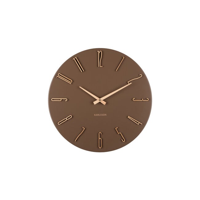 Karlsson Wandklok Esmerado mocca bruin