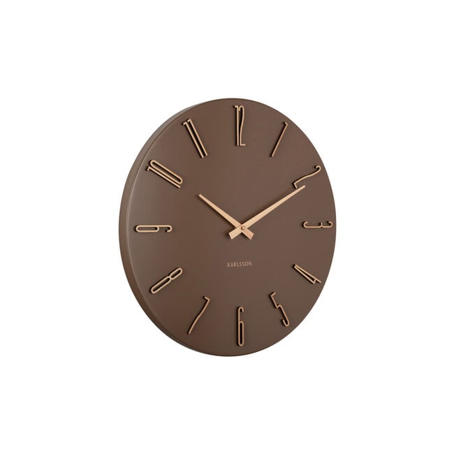 Karlsson Wandklok Esmerado mocca bruin