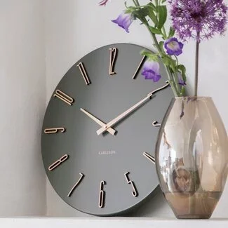 Karlsson Wandklok Esmerado luxury groen