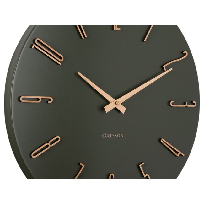 Karlsson Wandklok Esmerado luxury groen