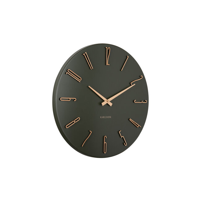 Karlsson Wandklok Esmerado luxury groen