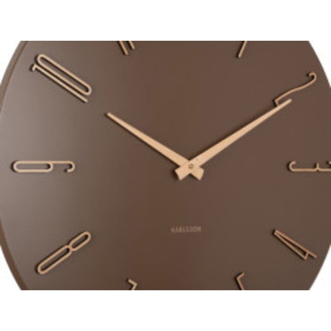 Karlsson Wandklok Esmerado groot mocca bruin